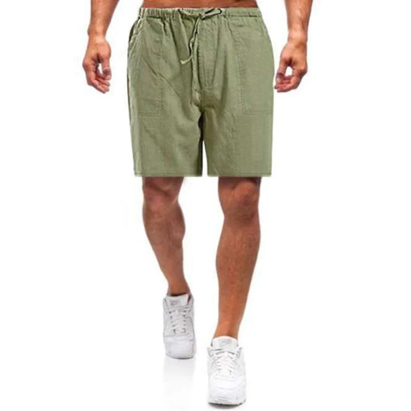 Casual Men's Casual Linen Shorts - Image 7