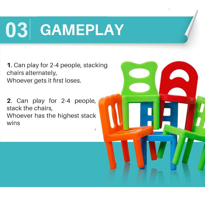 Chairs Stacking Tower Balancing Game - Image 5