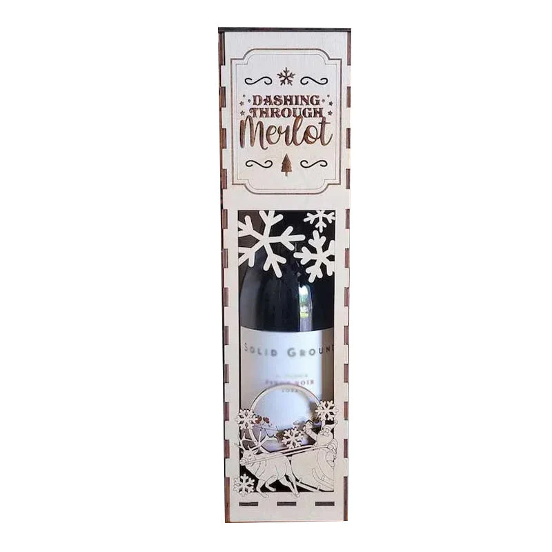 Christmas Funny Wooden Wine Box - Image 16