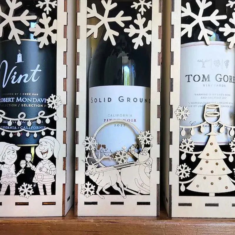 Christmas Funny Wooden Wine Box - Image 8