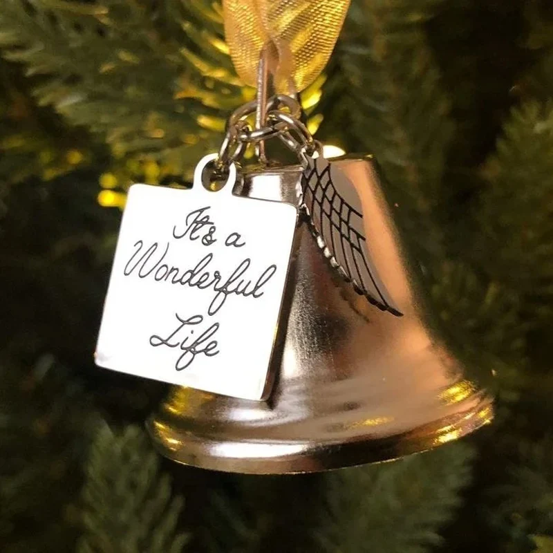 Christmas ornaments angel wings bell-memorial christmas gift - Image 2