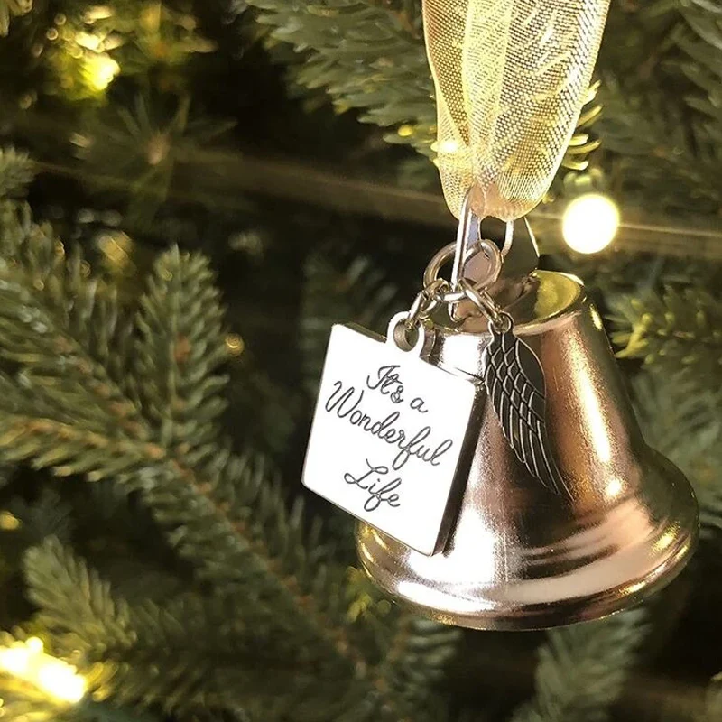 Christmas ornaments angel wings bell-memorial christmas gift - Image 3