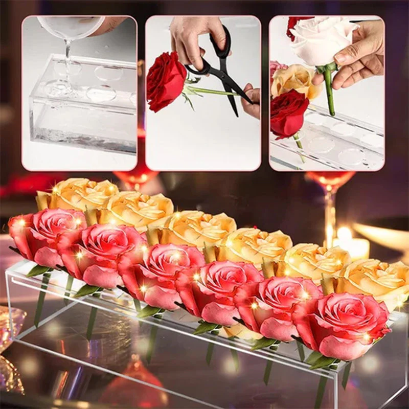 Clear Acrylic Flower Vase - Image 9