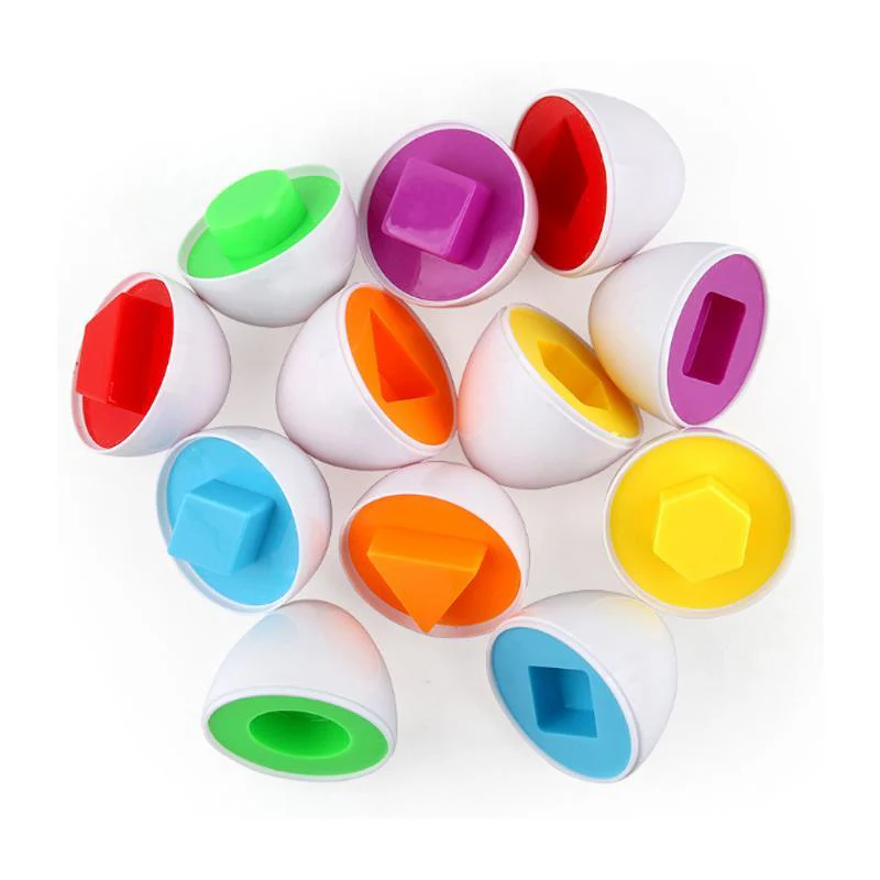 Cognitive Development Geometric Eggs ( 12 Eggs One Set ) - Image 2
