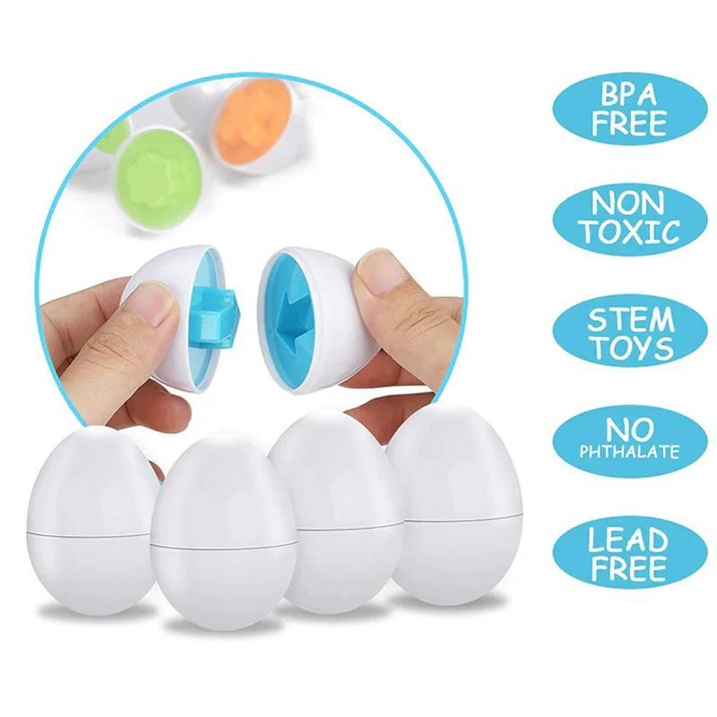Cognitive Development Geometric Eggs ( 12 Eggs One Set ) - Image 4