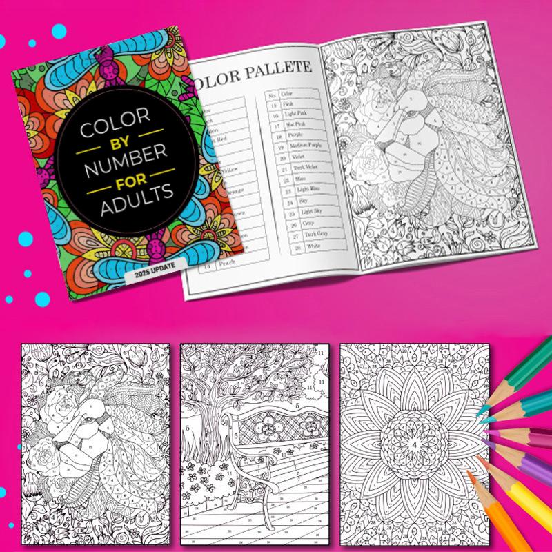 Color By Number Coloring Book for Adults - Image 2