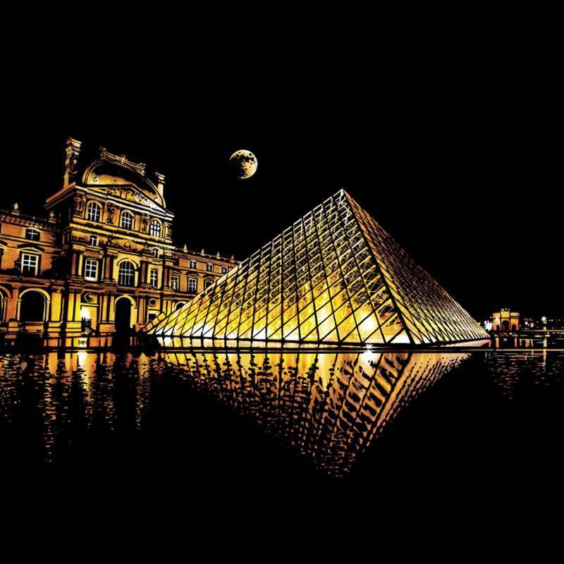 Colorful Night Scene Scratch Painting - Image 19