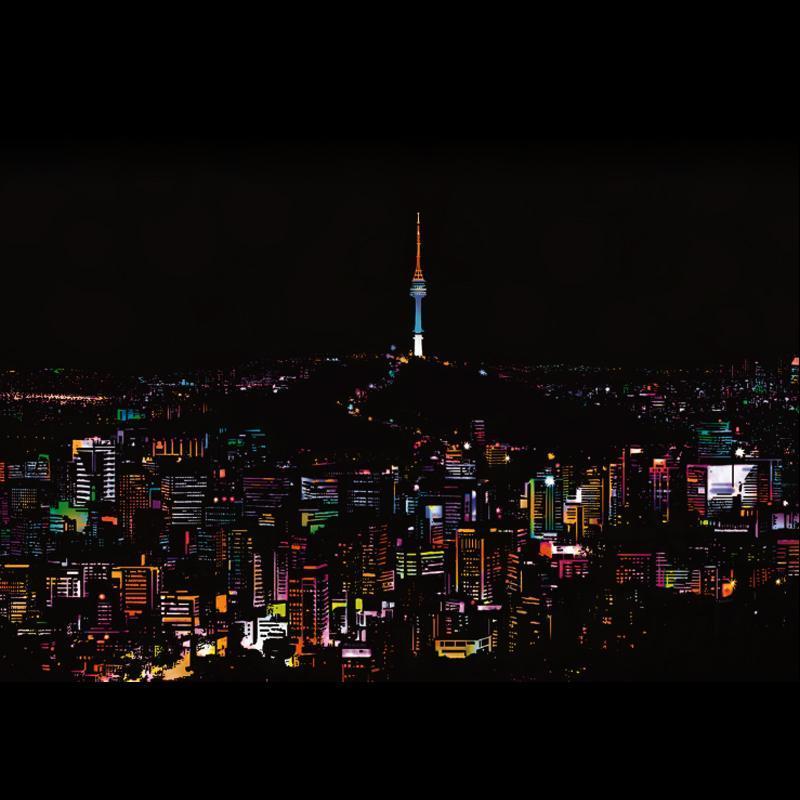 Colorful Night Scene Scratch Painting - Image 26