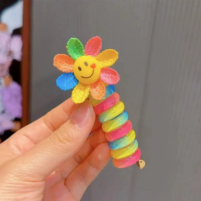 Colorful Telephone Wire Hair Bands for Kids - Image 13