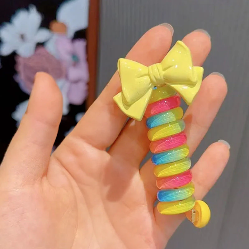Colorful Telephone Wire Hair Bands for Kids - Image 20