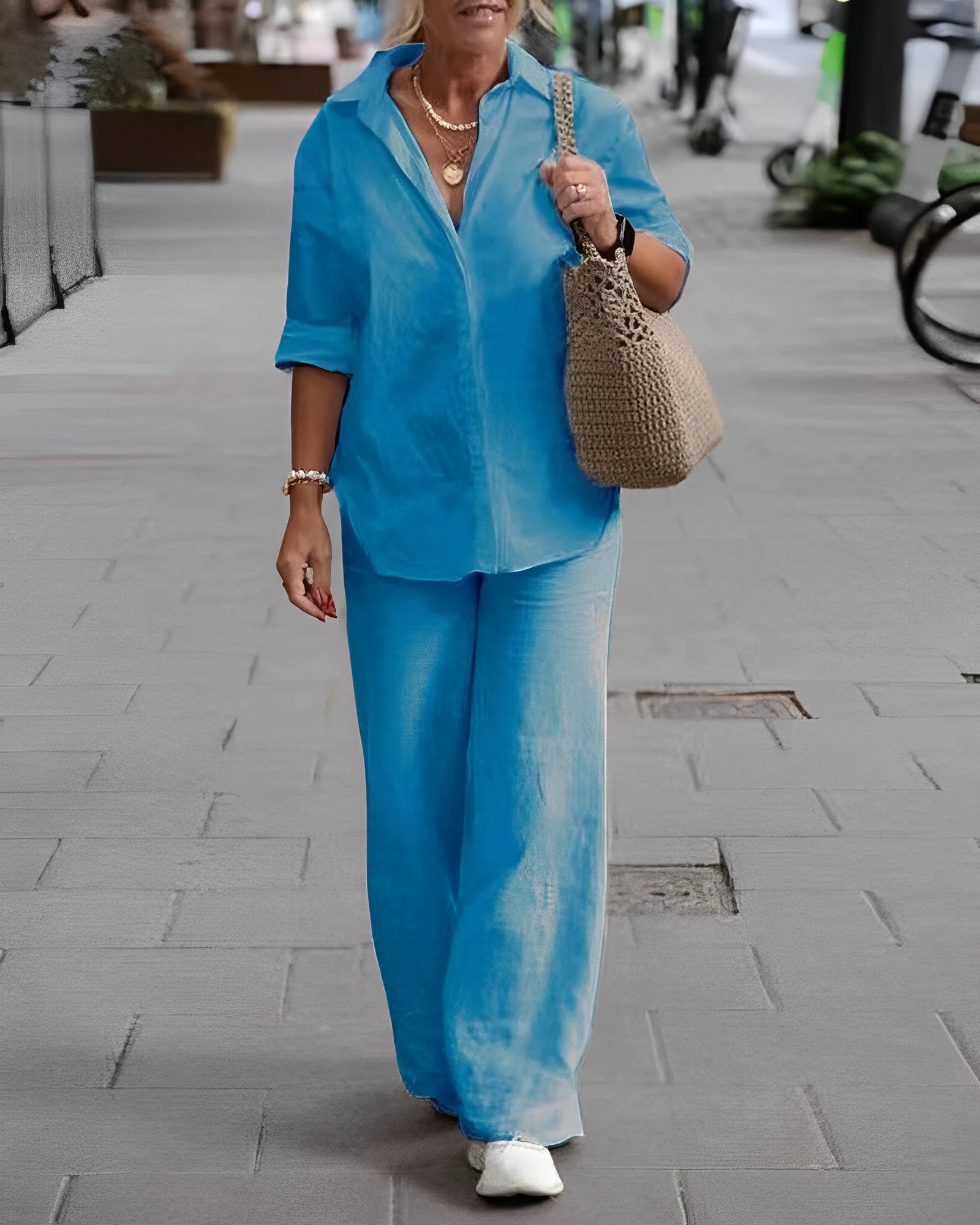 Cotton And Linen Shirt Suit - Image 6