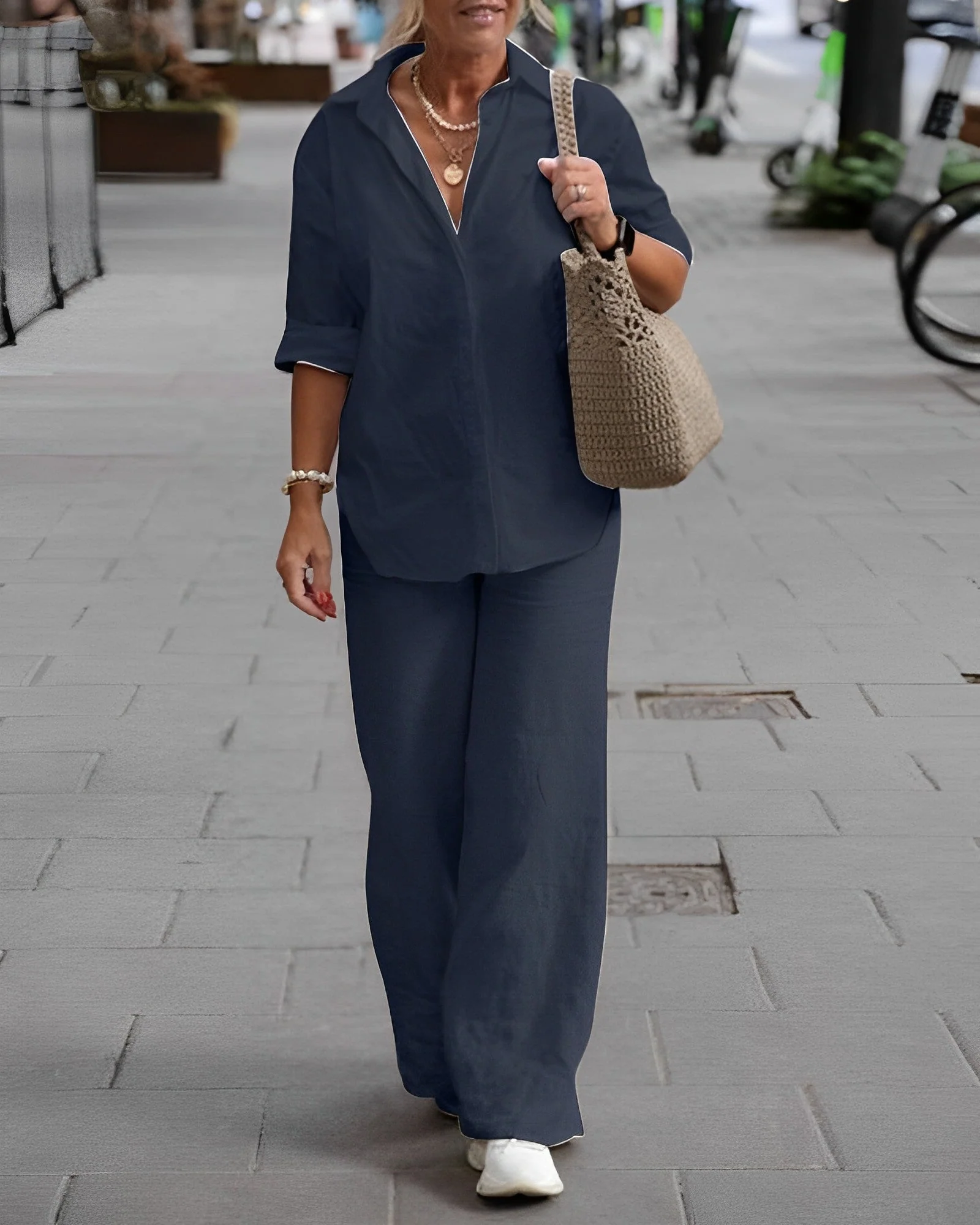 Cotton And Linen Shirt Suit - Image 7