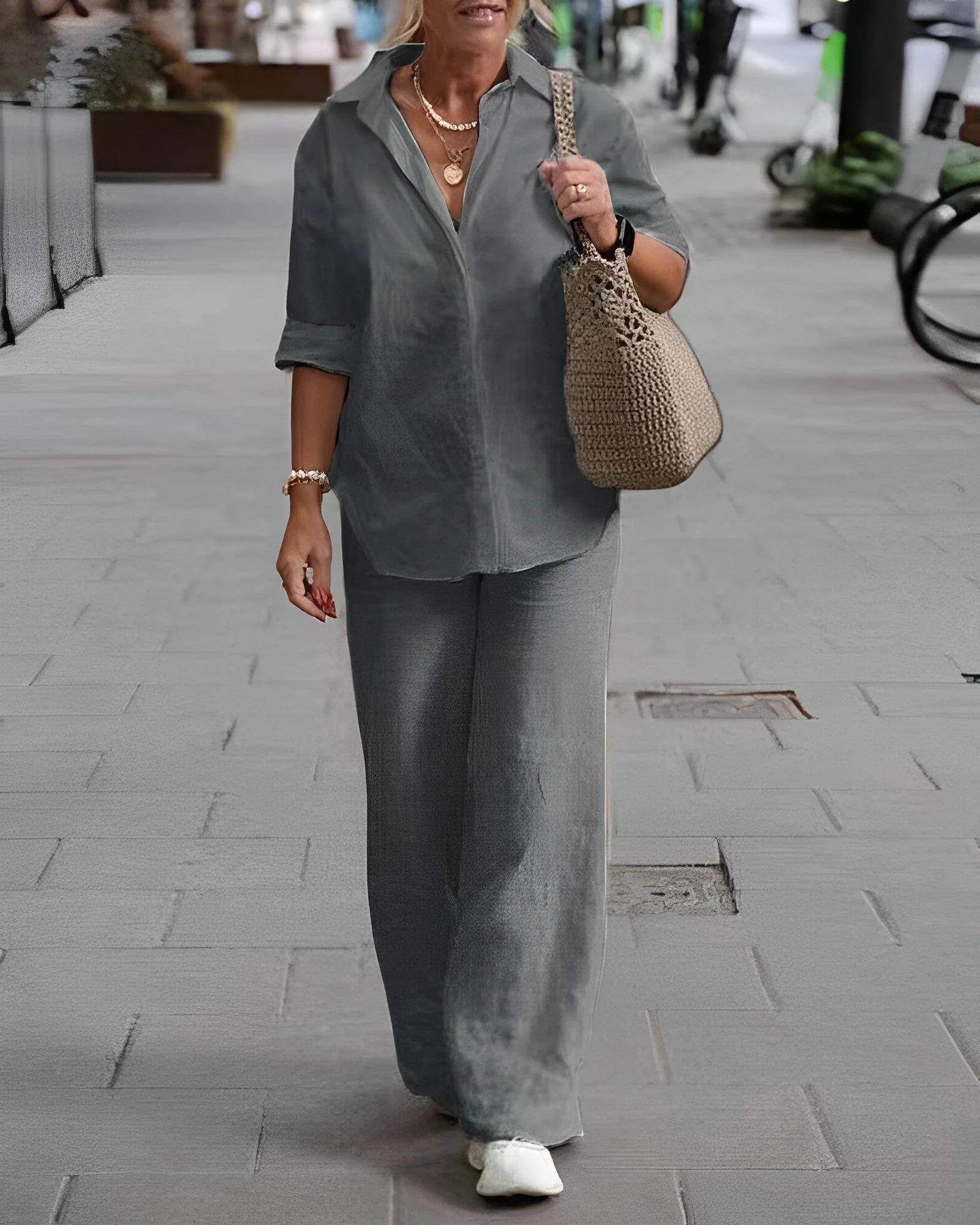 Cotton And Linen Shirt Suit - Image 8
