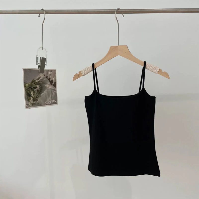 Cotton Ribbed Square Neck Tank Top - Image 11