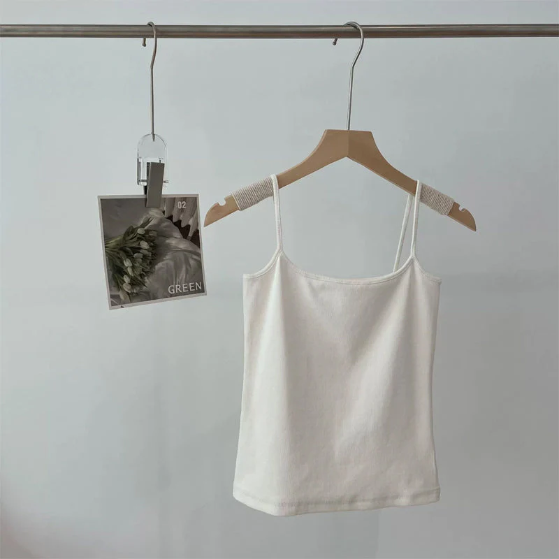 Cotton Ribbed Square Neck Tank Top - Image 13