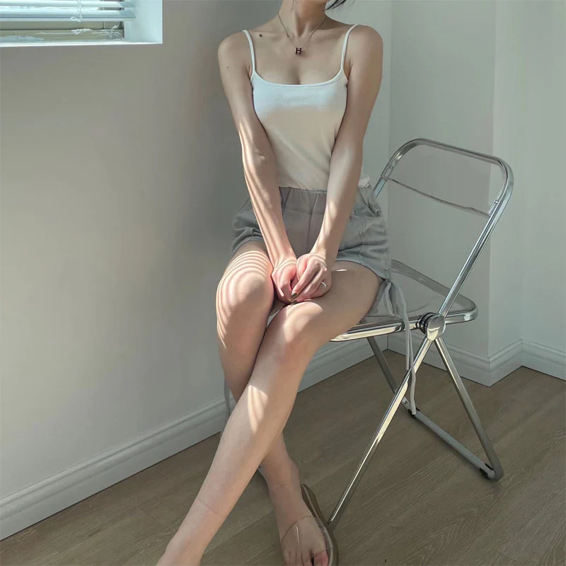 Cotton Ribbed Square Neck Tank Top - Image 4
