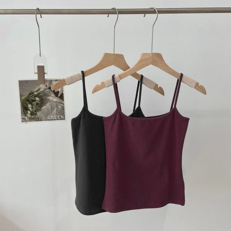 Cotton Ribbed Square Neck Tank Top - Image 7
