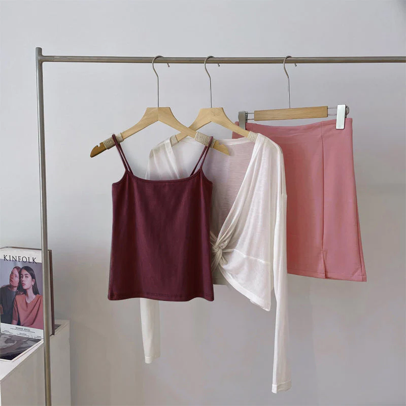 Cotton Ribbed Square Neck Tank Top - Image 9