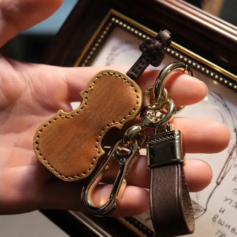 Crafted Leather Violin & Cello Keychain - Image 5