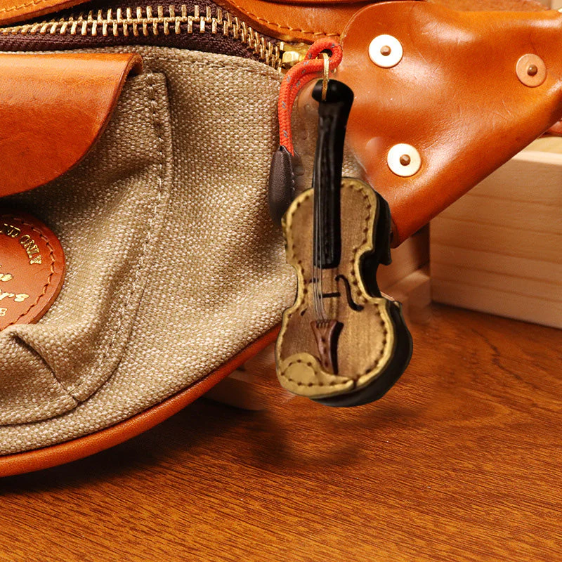 Crafted Leather Violin & Cello Keychain - Image 7
