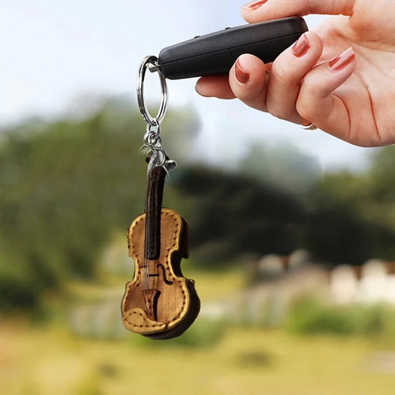 Crafted Leather Violin & Cello Keychain - Image 9
