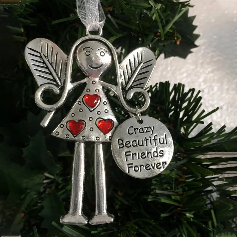 Crazy Beautiful Friends Forever - Angel Ornament Christmas Gift - Image 16