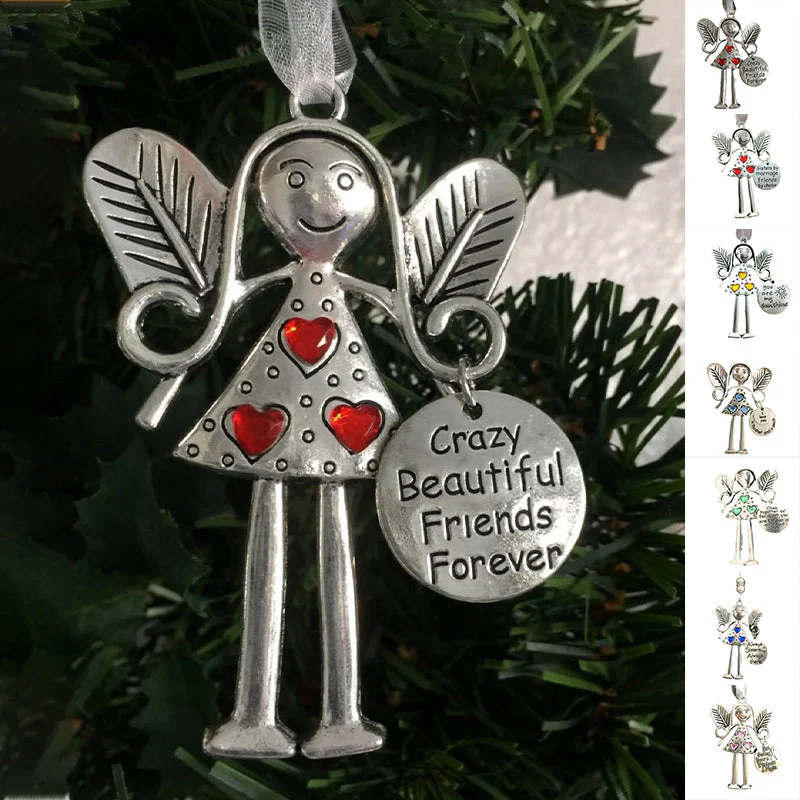 Crazy Beautiful Friends Forever - Angel Ornament Christmas Gift - Image 3