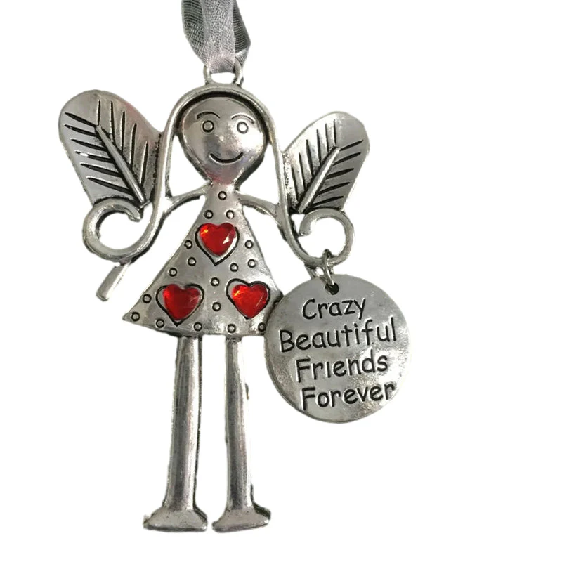 Crazy Beautiful Friends Forever - Angel Ornament Christmas Gift - Image 4