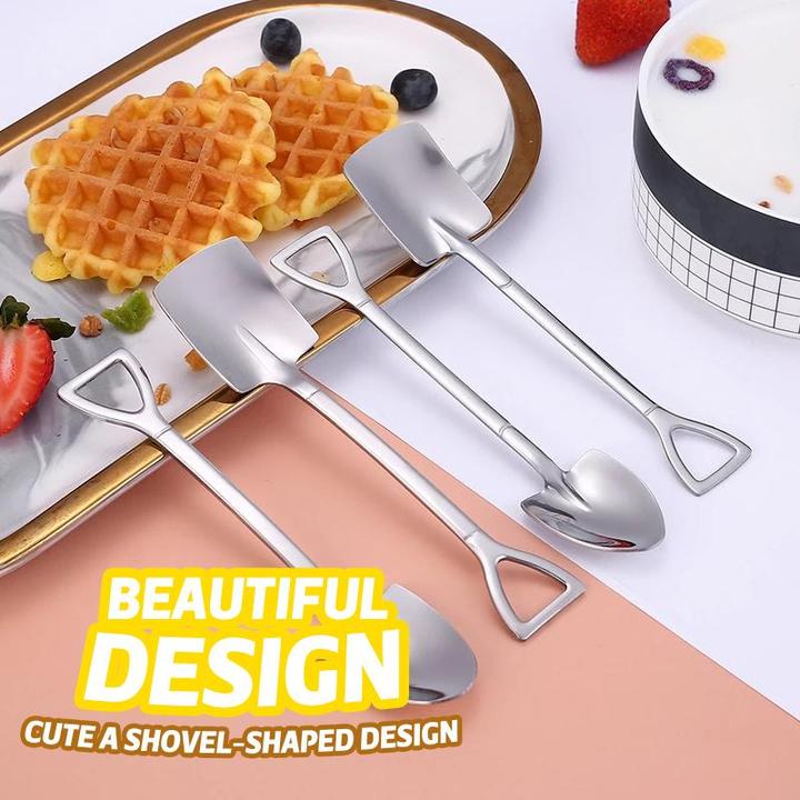 Creative Dessert Ice Cream 304 Stainless Steel Spade Spoon - Image 2