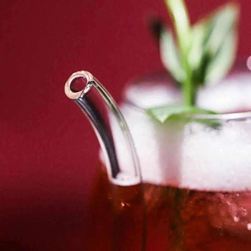 Creative Glass Cup With Drinking Tube Straw - Image 11