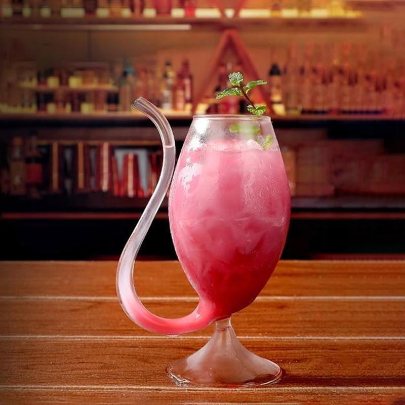 Creative Glass Cup With Drinking Tube Straw - Image 3
