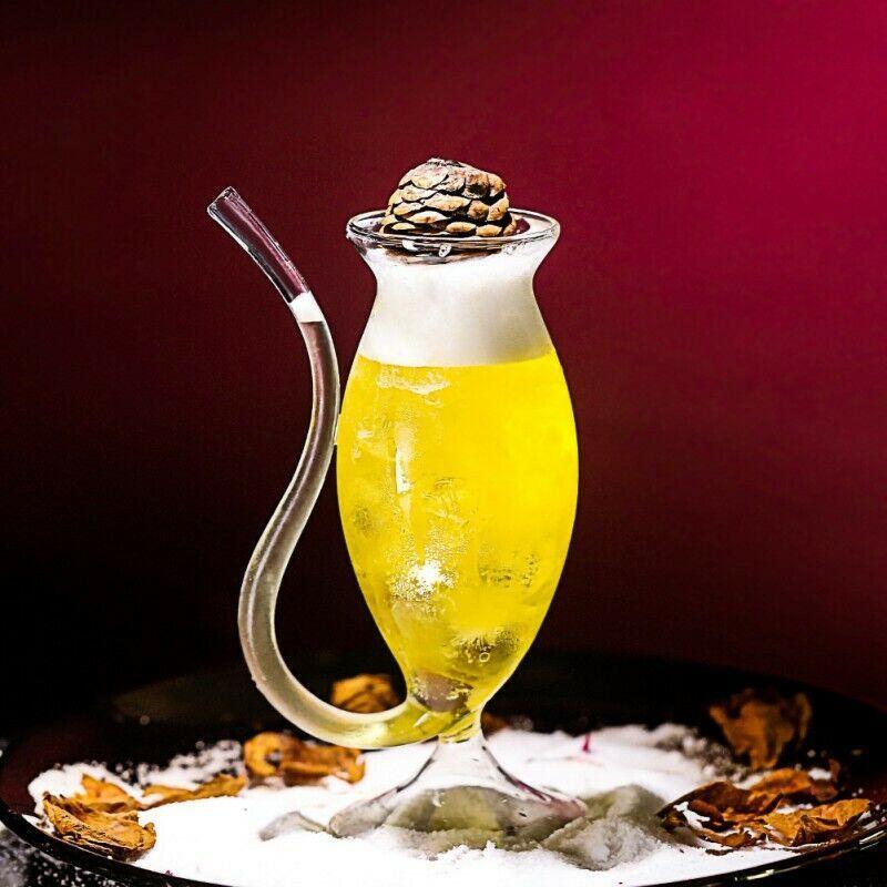 Creative Glass Cup With Drinking Tube Straw - Image 6