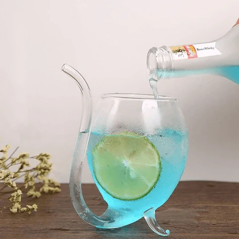 Creative Glass Cup With Drinking Tube Straw - Image 7