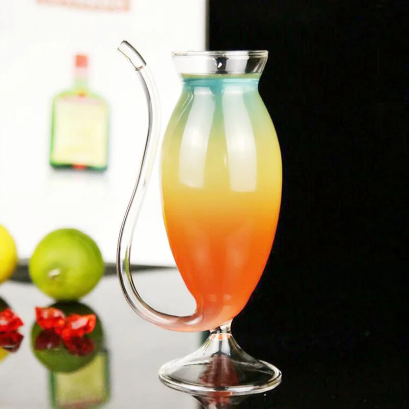 Creative Glass Cup With Drinking Tube Straw - Image 8