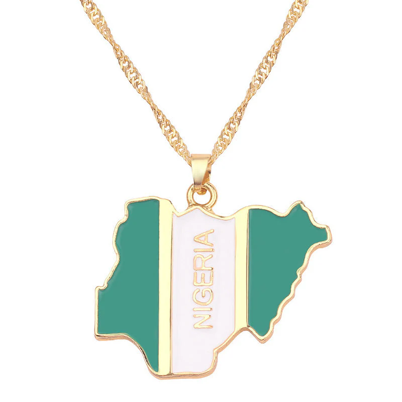 Creative map and flag necklace - Image 13