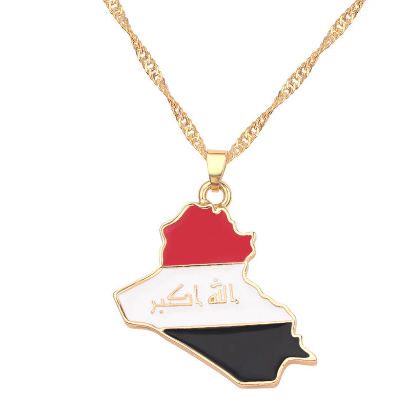 Creative map and flag necklace - Image 14
