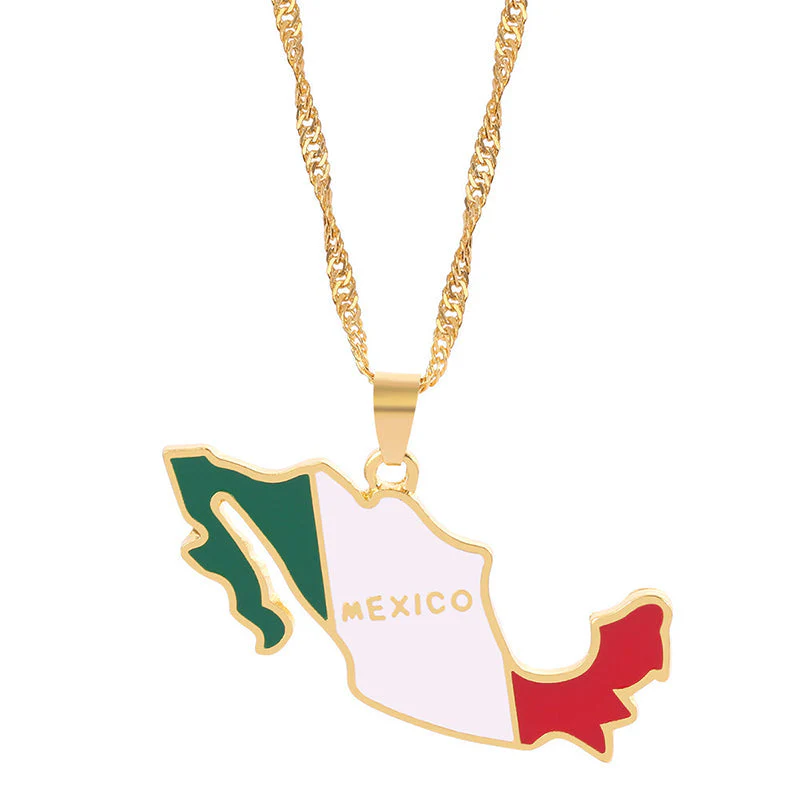 Creative map and flag necklace - Image 15