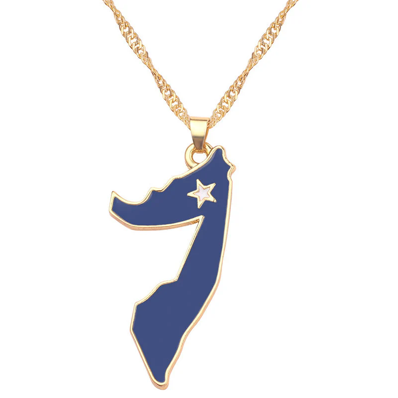 Creative map and flag necklace - Image 16