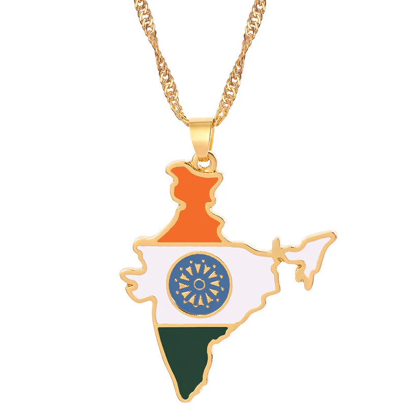 Creative map and flag necklace - Image 17