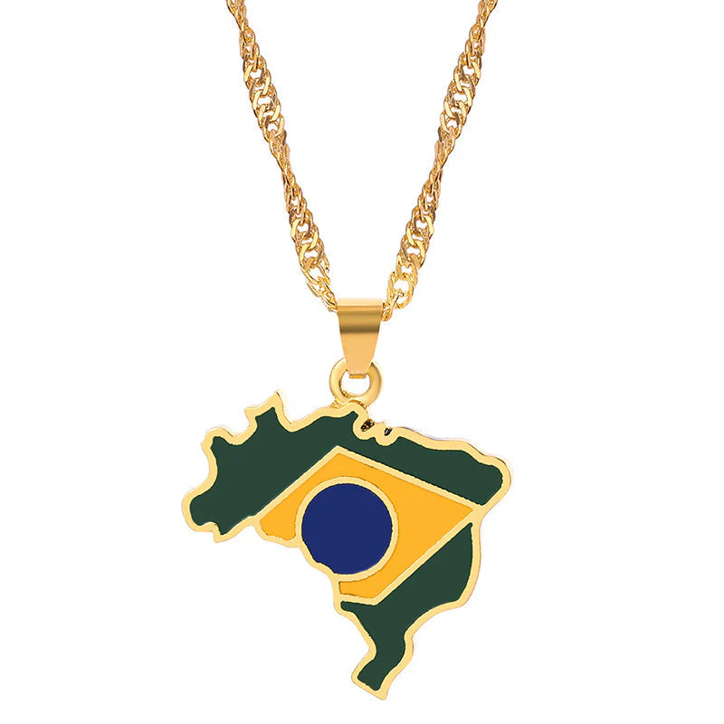 Creative map and flag necklace - Image 18
