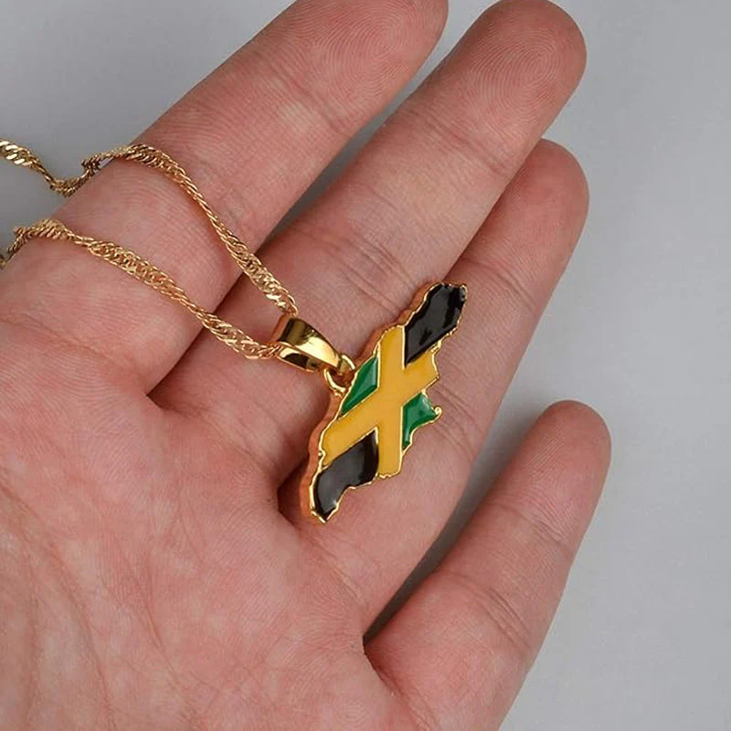 Creative map and flag necklace - Image 9