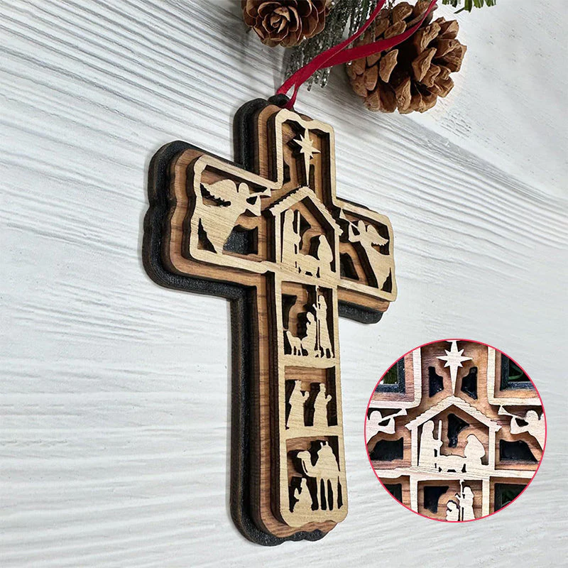 Cross Nativity Ornament - Image 4