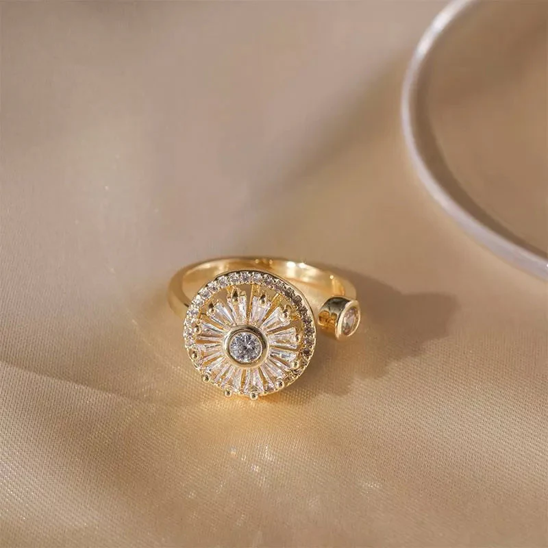 Crystal Anxiety Relief Spinning Ring - Image 3