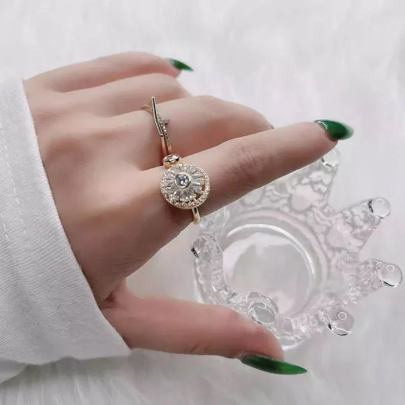 Crystal Anxiety Relief Spinning Ring - Image 7