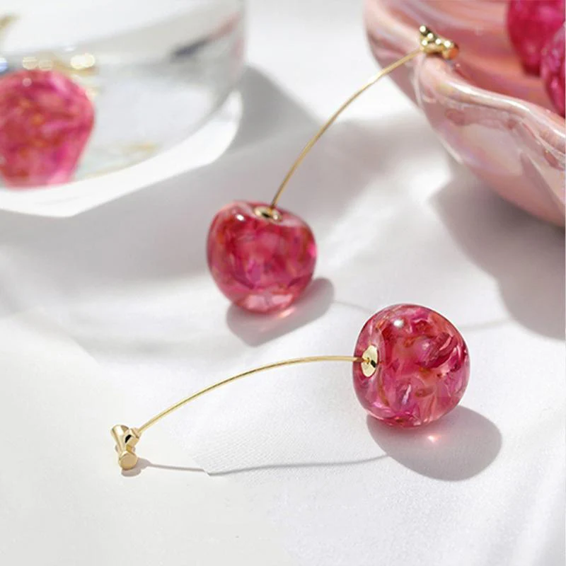 Cute 3D Cherry Earrings - Image 7