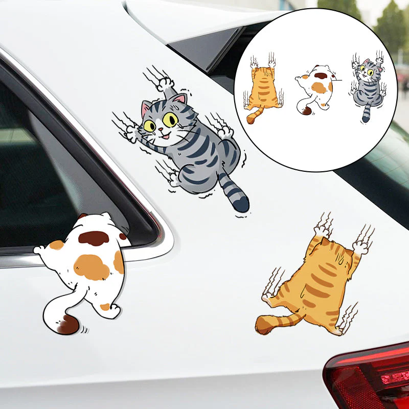 Cute Cat Cartoon Decal Car Stickers - Image 2
