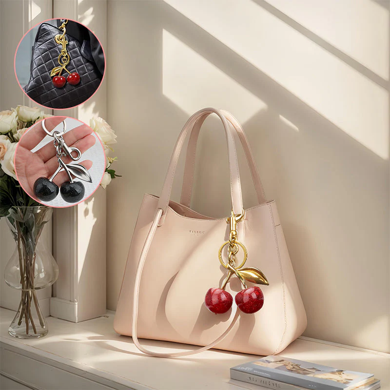 Cute Cherry Design Keychain - Image 2