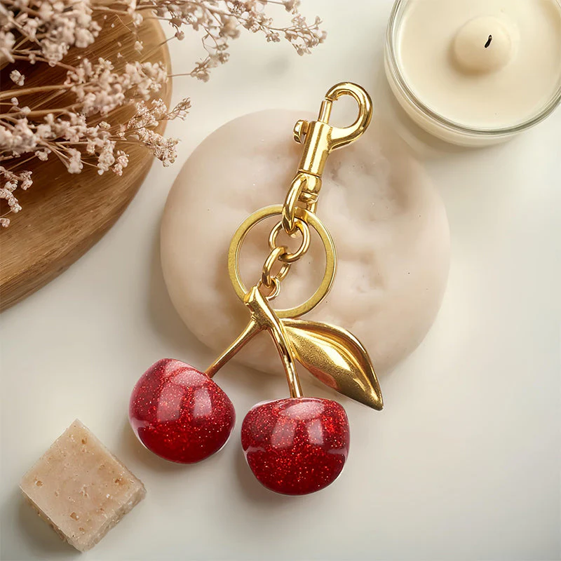 Cute Cherry Design Keychain - Image 5