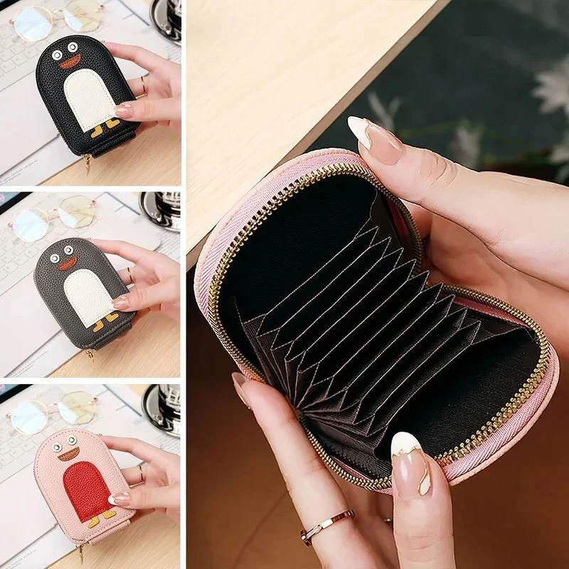 Cute Penguins PU Credit Card Coin Wallet - Image 2