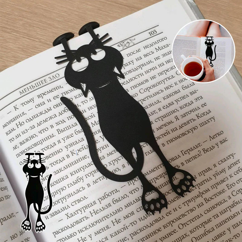 Cutout Black Kitten Bookmark - Image 10